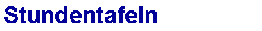 Stundentafeln